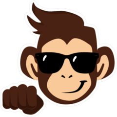 Cool Monkey With Glasses Sticker