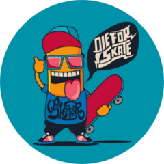 Cool Monster, Skater, Skateboard  Sticker