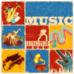 Cool Music Poster Sticker