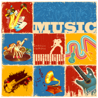 Cool Music Poster Sticker