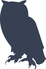 Cool Owl Silhouette Sticker