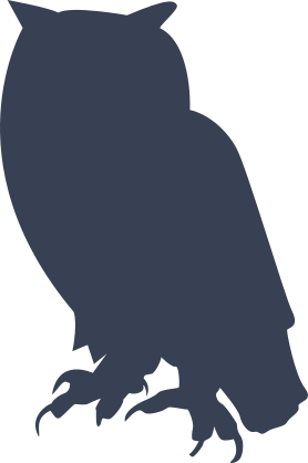 Cool Owl Silhouette Sticker