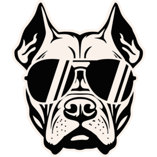 Cool Pit Bull Dog Sticker