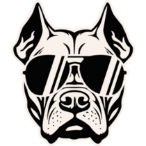 Cool Pit Bull Dog Sticker