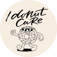 Cool Retro I Donut Care Quote Sticker