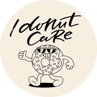 Cool Retro I Donut Care Quote Sticker