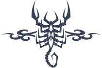 Cool Scorpion With Border Sticker