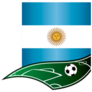 Cool Soccer Argentina Flag Concept Sticker