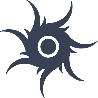 Cool Swirled Sun Sticker