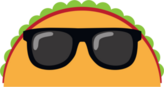 Cool Taco In Sunglasses Sticker