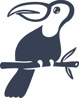 Cool Toucan On A Branch Sticker