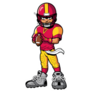 Cool Tough American Football Player Sticker