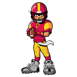 Cool Tough American Football Player Sticker