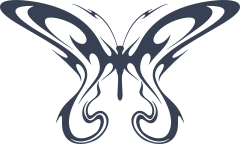 Cool Tribal Butterfly Sticker