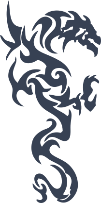 Cool Tribal Dragon Sticker