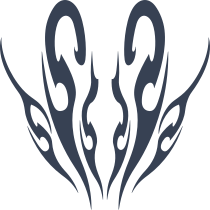 Cool Tribal Flame Design Sticker