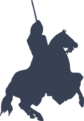 Cool Warrior On Horse Sticker