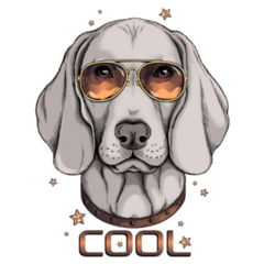 Cool Weimaraner Sticker