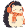 Cool Winter Hedgehog Sticker