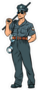 Cop With a Police Baton Sticker