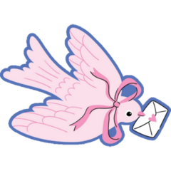 Coquette Bird Note Sticker