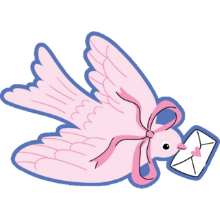 Coquette Bird Note Sticker