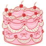Coquette Bow Cake Sticker
