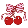 Coquette Bow Cherries Sticker