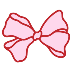 Coquette Bow Doodle Sticker