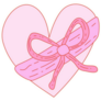 Coquette Bow Heart Sticker