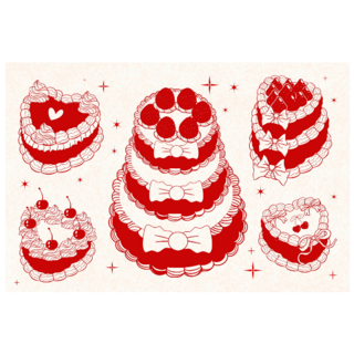 Coquette Cake Sticker Sheet