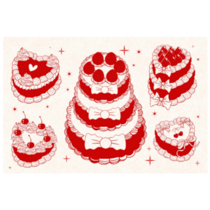 Coquette Cake Sticker Sheet