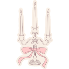 Coquette Candles Sticker