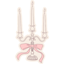 Coquette Candles Sticker