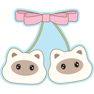 Coquette Cats Sticker