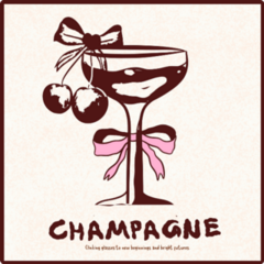 Coquette Champagne Sticker