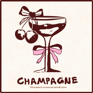 Coquette Champagne Sticker