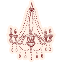Coquette Chandelier Sticker