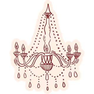Coquette Chandelier Sticker