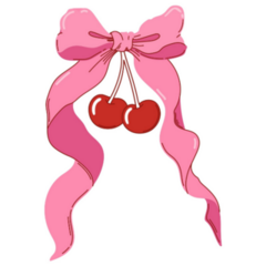 Coquette Cherry Bows Sticker 