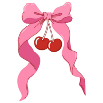 Coquette Cherry Bows Sticker 