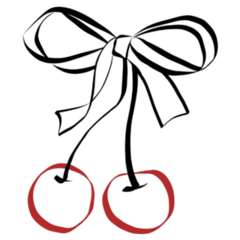 Coquette Cherry Stencil Sticker