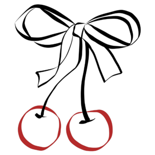 Coquette Cherry Stencil Sticker