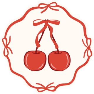 Coquette Cherry Sticker