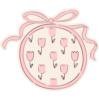 Coquette Embroidery Sticker