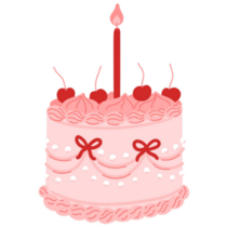 Coquette Pink Cake Sticker