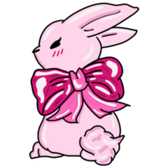 Coquette Rabbit Sticker