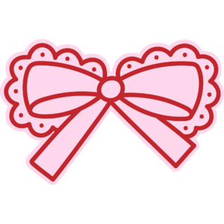 Coquette Ruffle Bow Sticker