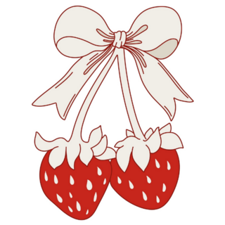 Coquette Strawberries Sticker