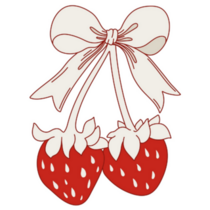 Coquette Strawberries Sticker